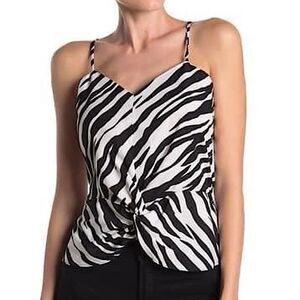 Walter Baker Choate Black White Zebra Print Top